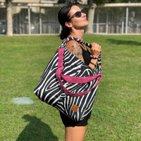 Öko-Wildledertasche "Mili Chic MC7" - zebra