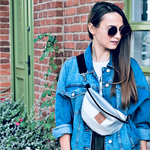 Nerka damska z eko skóry "Mili Belt Bag M" - srebrna