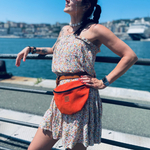 Nerka damska  "Mili Belt Bag M" - miedziana pomarańcza