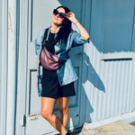 Nerka damska  "Mili Belt Bag M" - metaliczny fiolet