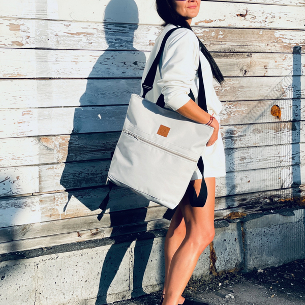 Codura Rucksack/Citytasche „Mili Urban Jungle“ – hellgrau