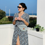 Damen Gürteltasche aus Cord "Mili Belt Bag M" - blau