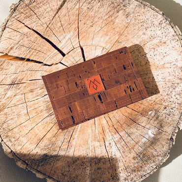 Etui, Kartenhalter aus Kork - brown