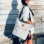 Codura Rucksack/Citytasche „Mili Urban Jungle“ – hellgrau