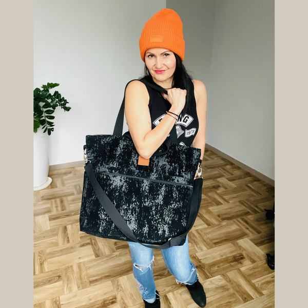 Velor city backpack / bag "Mili Urban Jungle" - red