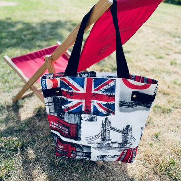 Duża torba shopper z nadrukiem London