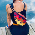 Nerka damska "Mili Belt Bag M" - liście reggae