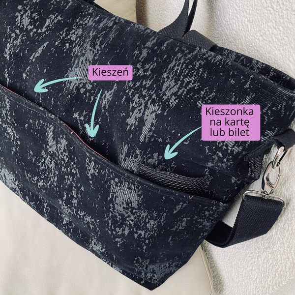 Velor city backpack / bag "Mili Urban Jungle" - red