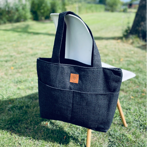 "Mili City Vibes" shopper bag - black braid