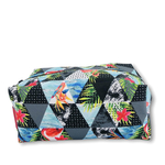 Kosmetyczka damska z tkaniny tapicerskiej - trójkąty