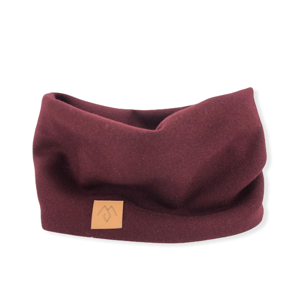 Snood with cork clasp - burgundy