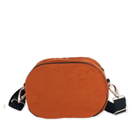 Samtpolster-Umhängetasche "Mili Boxy Bag" - kupferorange