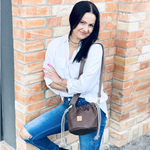 Kleine Tasche "Mili Bucket Bag" - schokoladenbraun