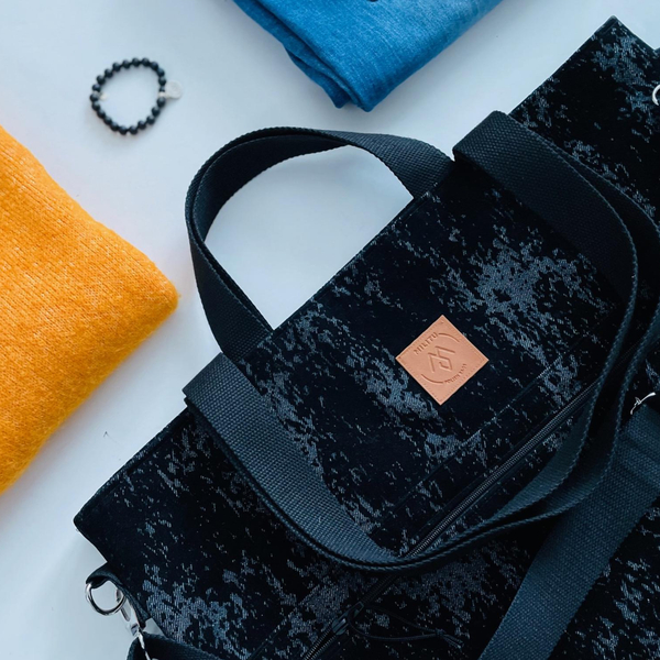 Velour City Rucksack / Tasche "Mili Urban Jungle" - rot