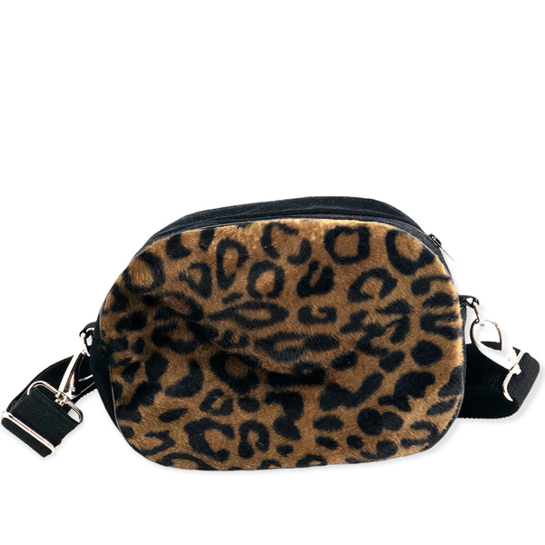 Torba listonoszka z weluru tapicerskiego "Mili Boxy Bag" - czarna