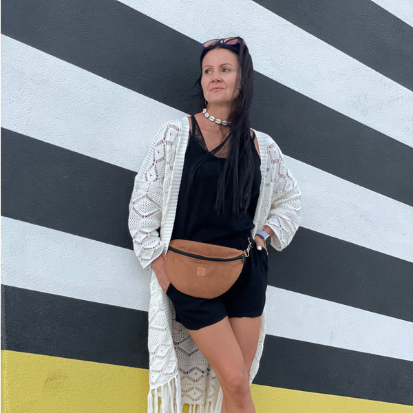 Niere "Mili Belt Bag M" - grauer Leopard