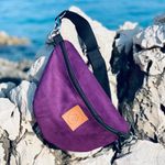 Nerka damska z eko zamszu "Mili Belt Bag M" - fioletowa