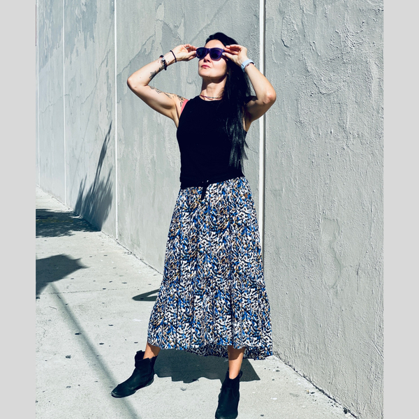 Asymetryczna spódnica Lara - cętki