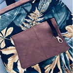 Velor city backpack / bag "Mili Urban Jungle" - camel beige