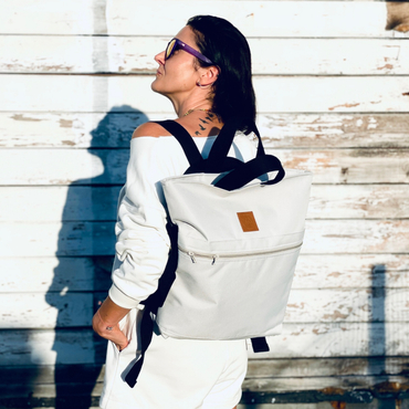 Codura Rucksack/Citytasche „Mili Urban Jungle“ – hellgrau