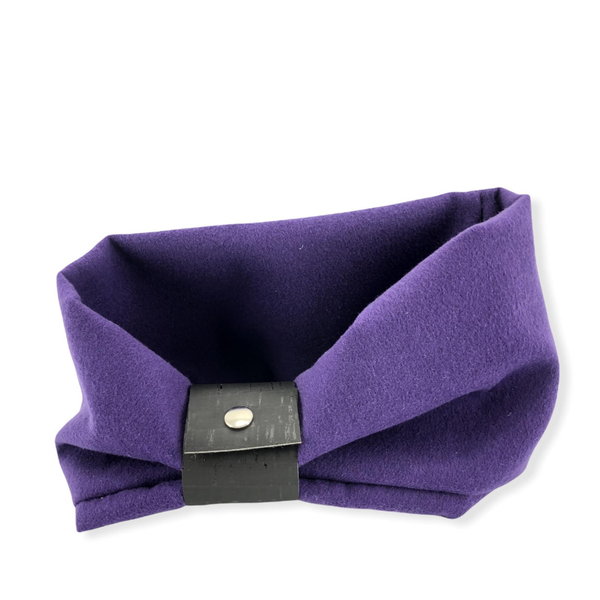 Snood with cork clasp - purple