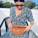 Nerka damska ze sztruksu "Mili Belt Bag M" - miedziany brąz