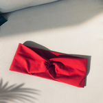 Cotton hair band - red