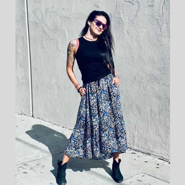 Asymetryczna spódnica Lara - cętki