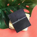 Case, card holder made of cork - black