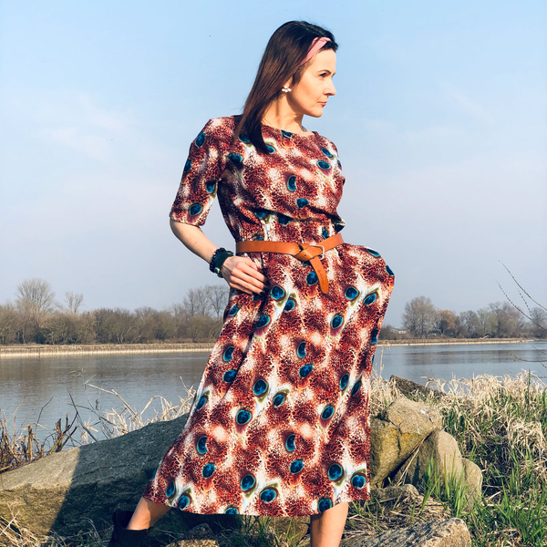 Sukienka Polly - pawie oko