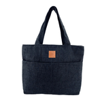 Shopper-Tasche „Mili City Vibes“ – schwarzes Geflecht