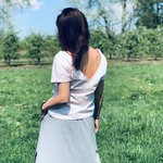 Koszulka Rebeliantka z dwustronnym dekoltem - pudrowy róż