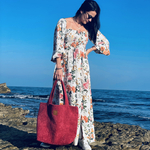 Große Cordtasche "Mili City Vibes" - rot