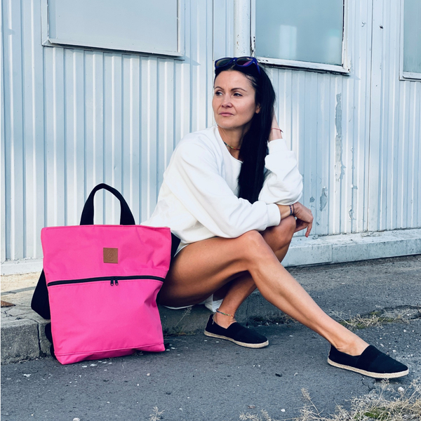 Codura city backpack / bag "Mili Urban Jungle" - pink