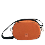 Samtpolster-Umhängetasche "Mili Boxy Bag" - kupferorange