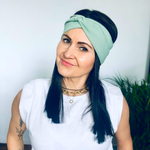 Cotton hair band - red