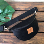 Nerka damska z eko zamszu "Mili Belt Bag L" - czarna