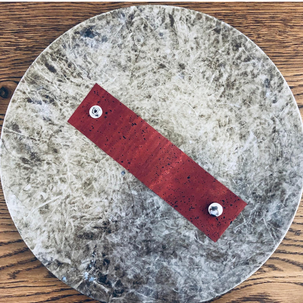 Komin z korkową zapinką - fioletowy