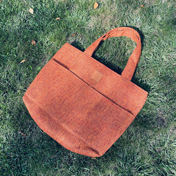 Shopper-Tasche „Mili City Vibes“ – hnědý cop