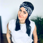 Cotton hair band with a zebra pattern