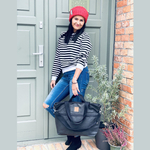 Große Kunstledertasche "Mili Weekend Bag" - schwarz