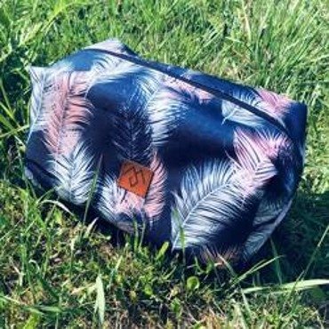 Kosmetyczka -granatowo/różowa