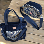 Samtpolster-Umhängetasche "Mili Boxy Bag" - schwarz