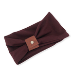 Snood with cork clasp - burgundy