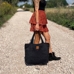 "Mili City Vibes" shopper bag - black braid