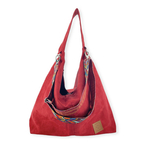 Eco suede bag "Mili Chic MC7" - red