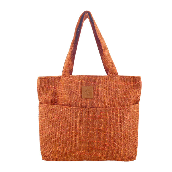 "Mili City Vibes" shopper bag - brown braid