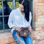 Small bag "Mili Bucket Bag" - chocolate brown