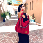 Eco suede bag "Mili Chic MC7" - red