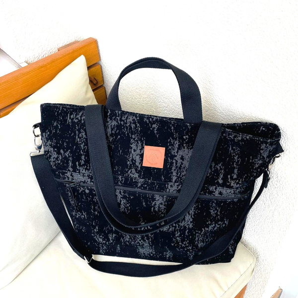 Velour City Rucksack / Tasche "Mili Urban Jungle" - rot